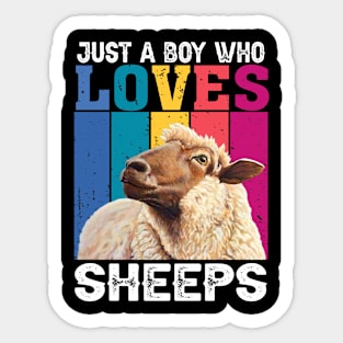 Fluffy Flock Fiesta Sheep Dreams, Stylish Tee Extravaganza for Animal Lovers Sticker